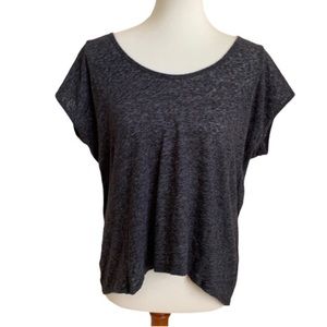 American Eagle Outfitters Gray Scoop Neck Top